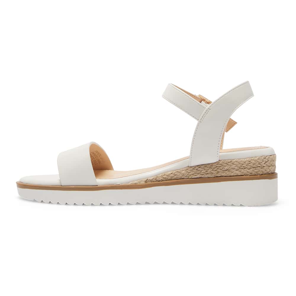 Ivyshape | Verona Wedge In White Smooth Sandal