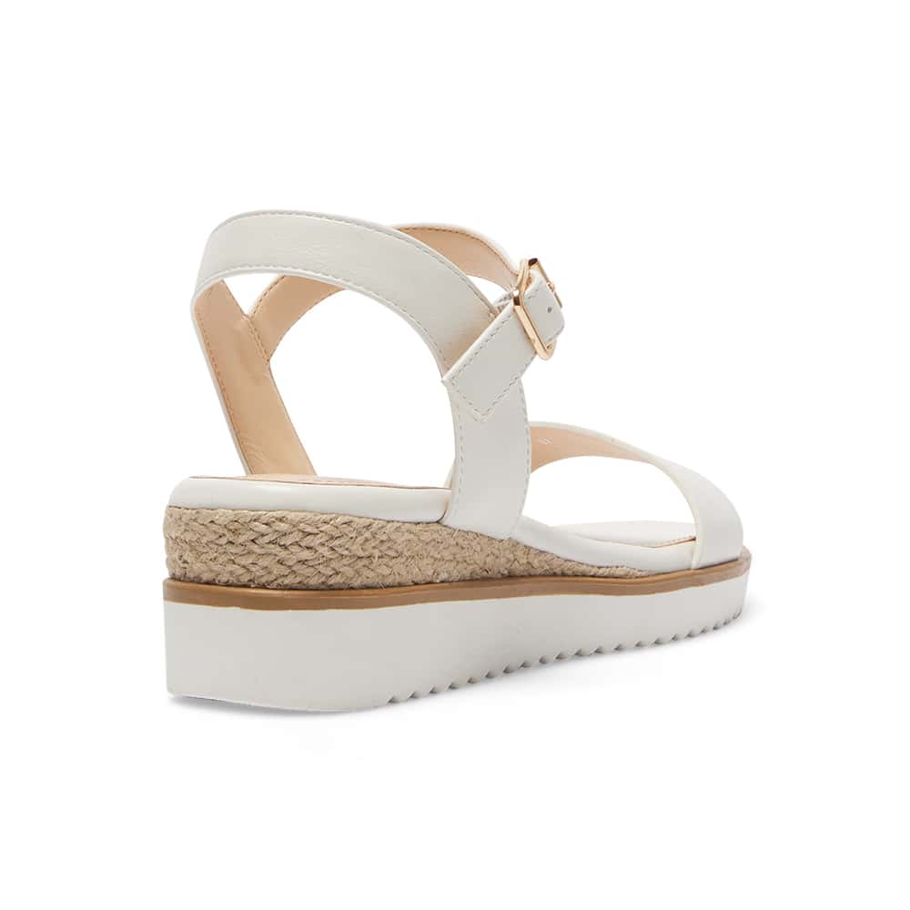 Ivyshape | Verona Wedge In White Smooth Sandal