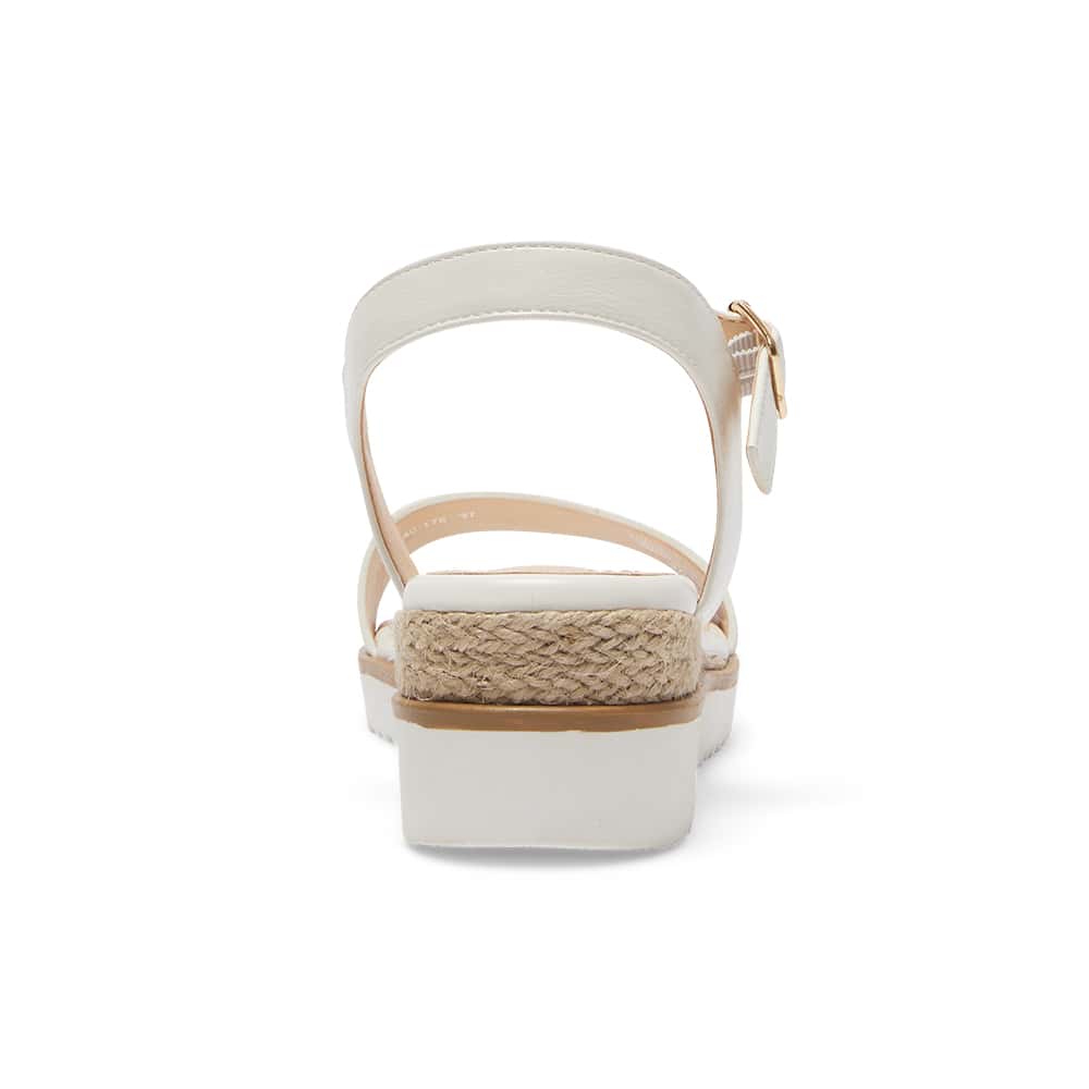 Ivyshape | Verona Wedge In White Smooth Sandal