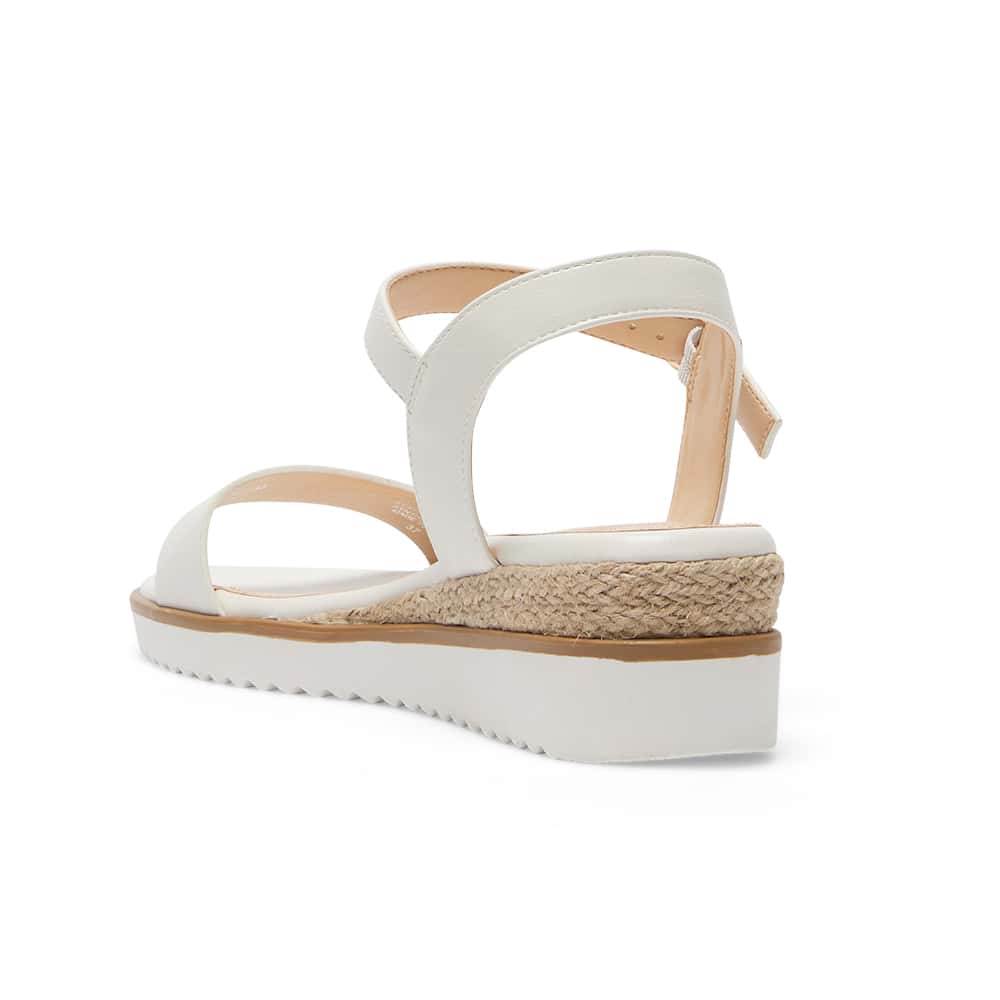 Ivyshape | Verona Wedge In White Smooth Sandal