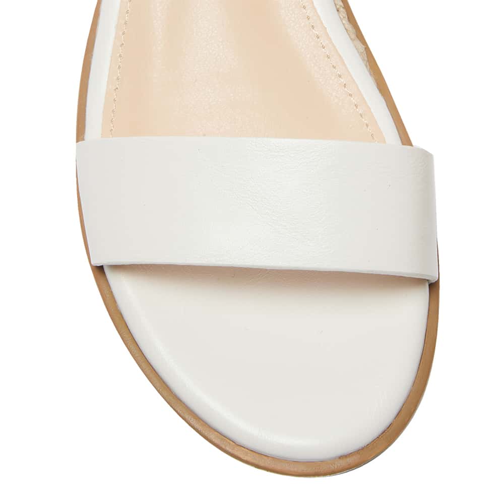 Ivyshape | Verona Wedge In White Smooth Sandal