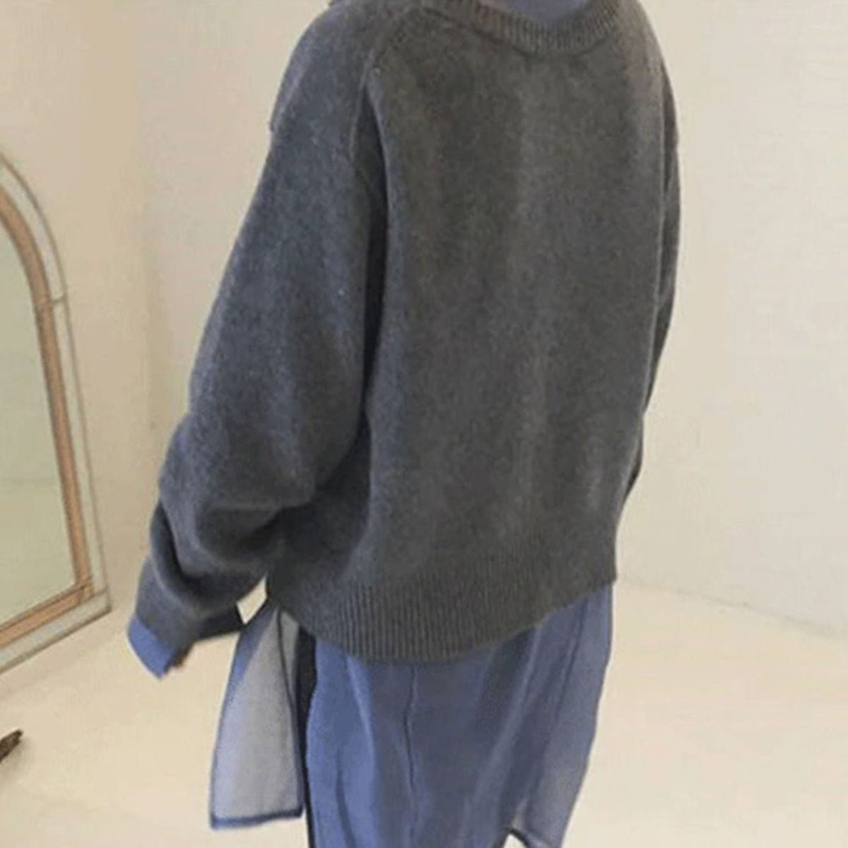 Ivyshape | Wool Oversized Women's Sweater