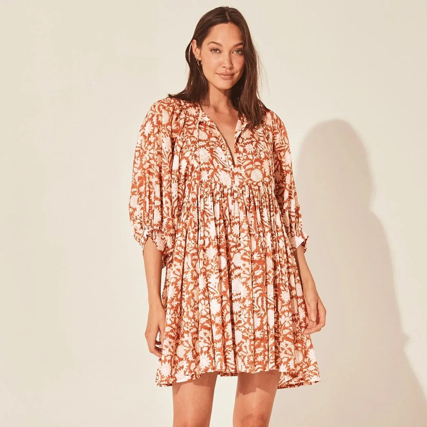 Ivyshape | Women's Bubbly Summer Dress V-Neck