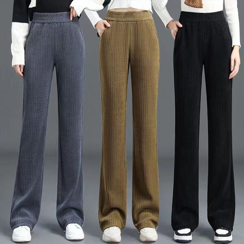 Ivyshape | Warm Trousers with Elastic Waist