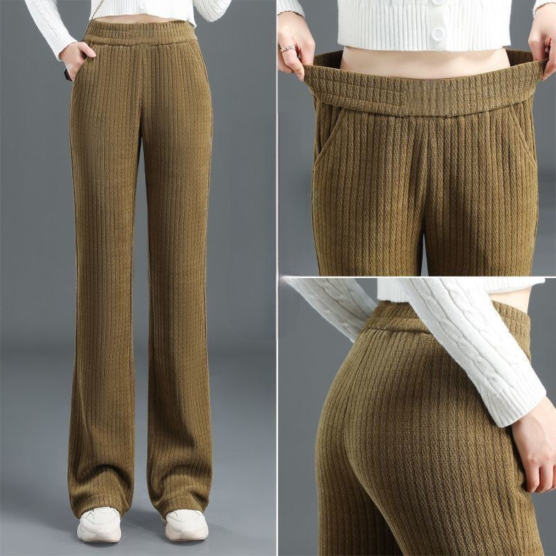 Ivyshape | Warm Trousers with Elastic Waist