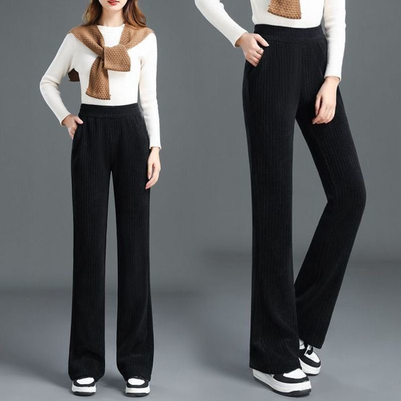 Ivyshape | Warm Trousers with Elastic Waist