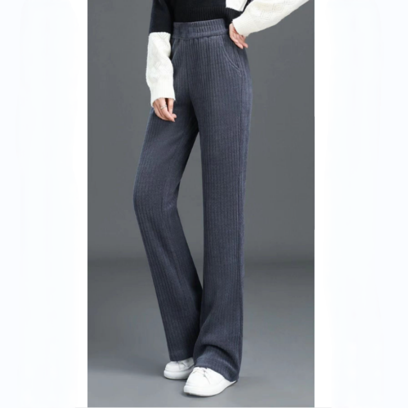 Ivyshape | Warm Trousers with Elastic Waist