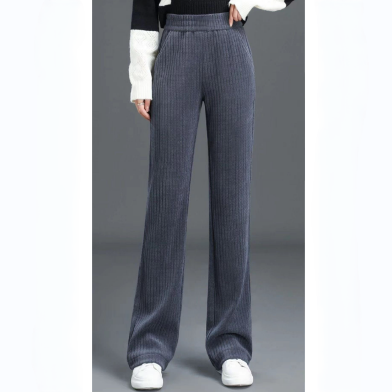 Ivyshape | Warm Trousers with Elastic Waist