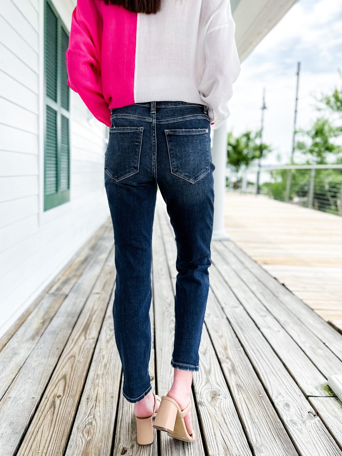 Ivyshape | Women's Slim High Waist Pants Denim