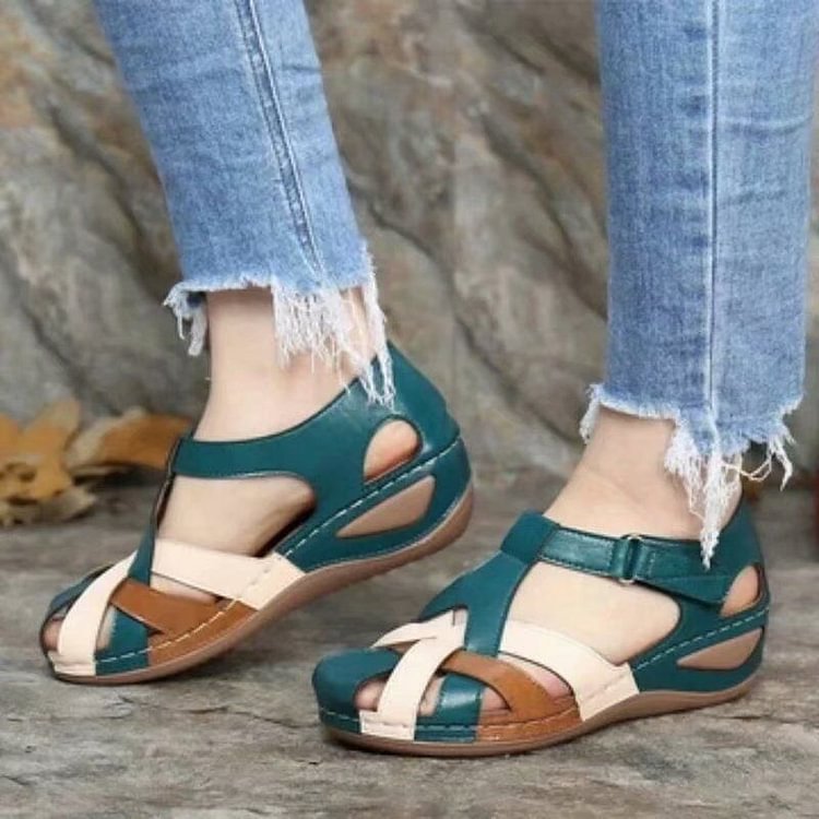 Ivyshape | Women's Retro Sandals Leather