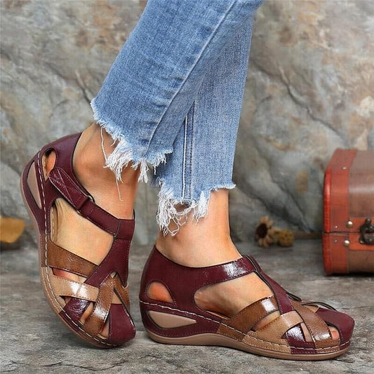 Ivyshape | Women's Retro Sandals Leather