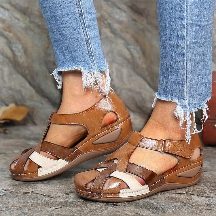 Ivyshape | Women's Retro Sandals Leather