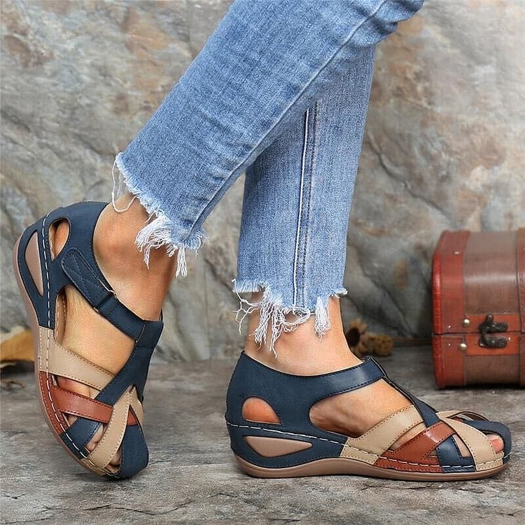 Ivyshape | Women's Retro Sandals Leather