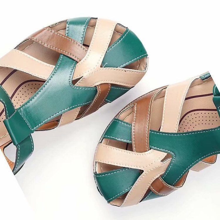 Ivyshape | Women's Retro Sandals Leather