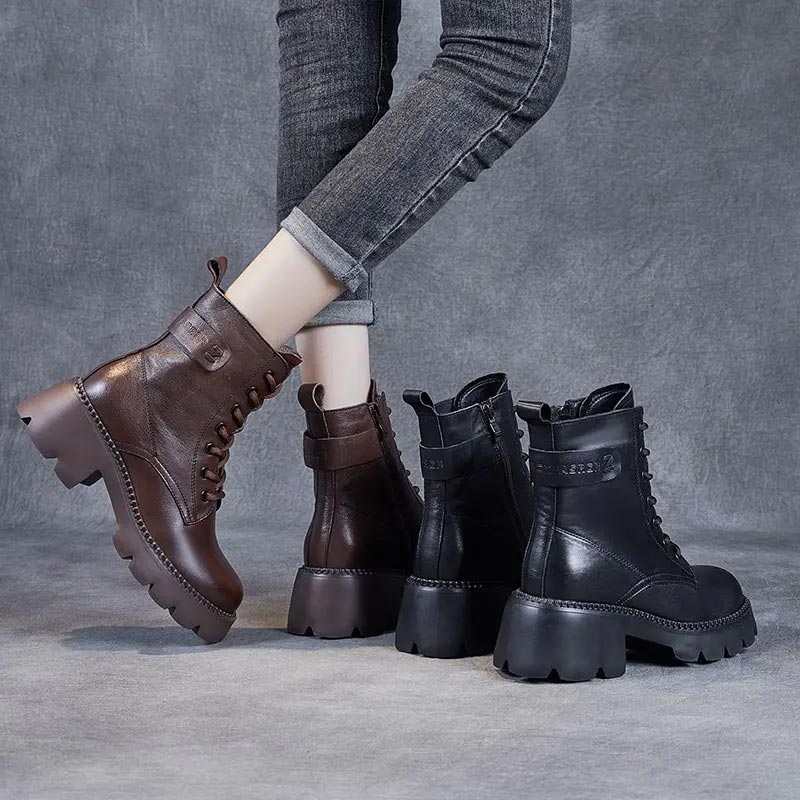 Ivyshape | Orthopedic Leather Boots