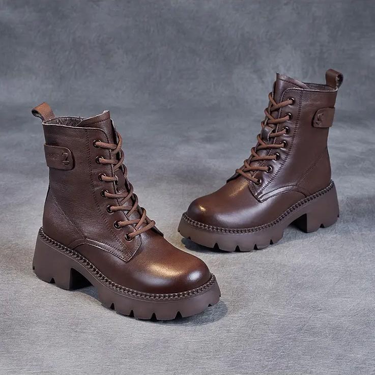 Ivyshape | Orthopedic Leather Boots