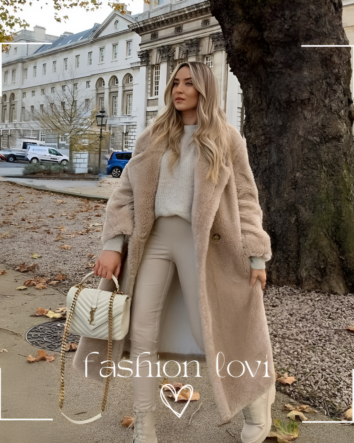 Ivyshape | Elegant Long Teddy Coat