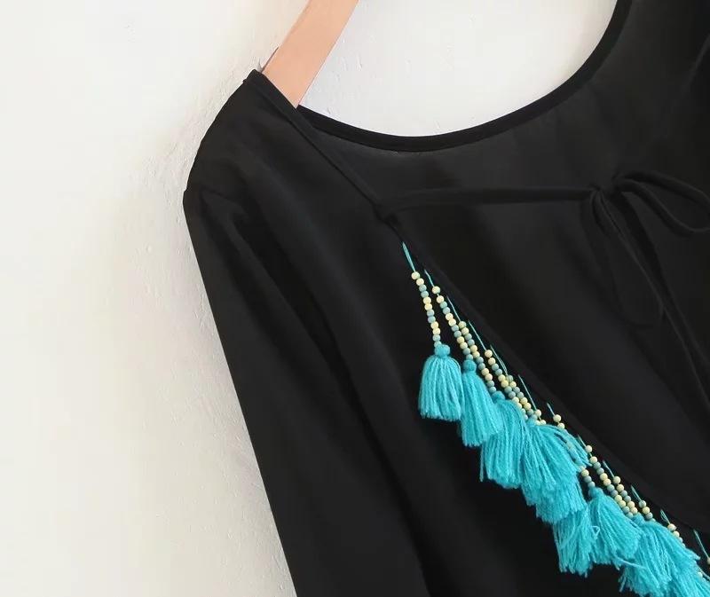 Beach Loose Tassel Mini Dress