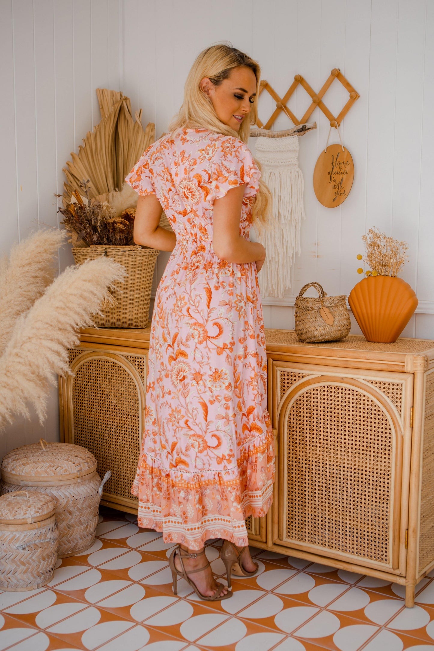 Analia Dress - Peach