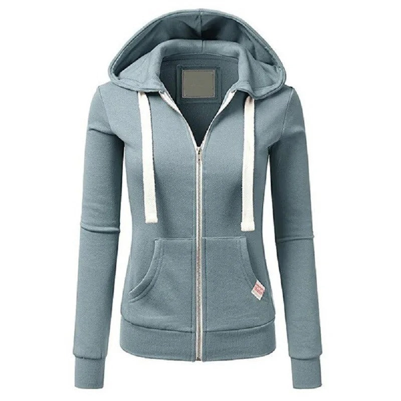 Ivyshape | Sweat Jacket with Hood for Women