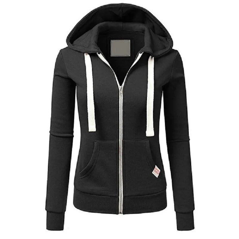 Ivyshape | Sweat Jacket with Hood for Women