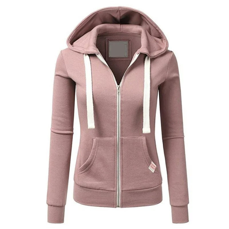 Ivyshape | Sweat Jacket with Hood for Women