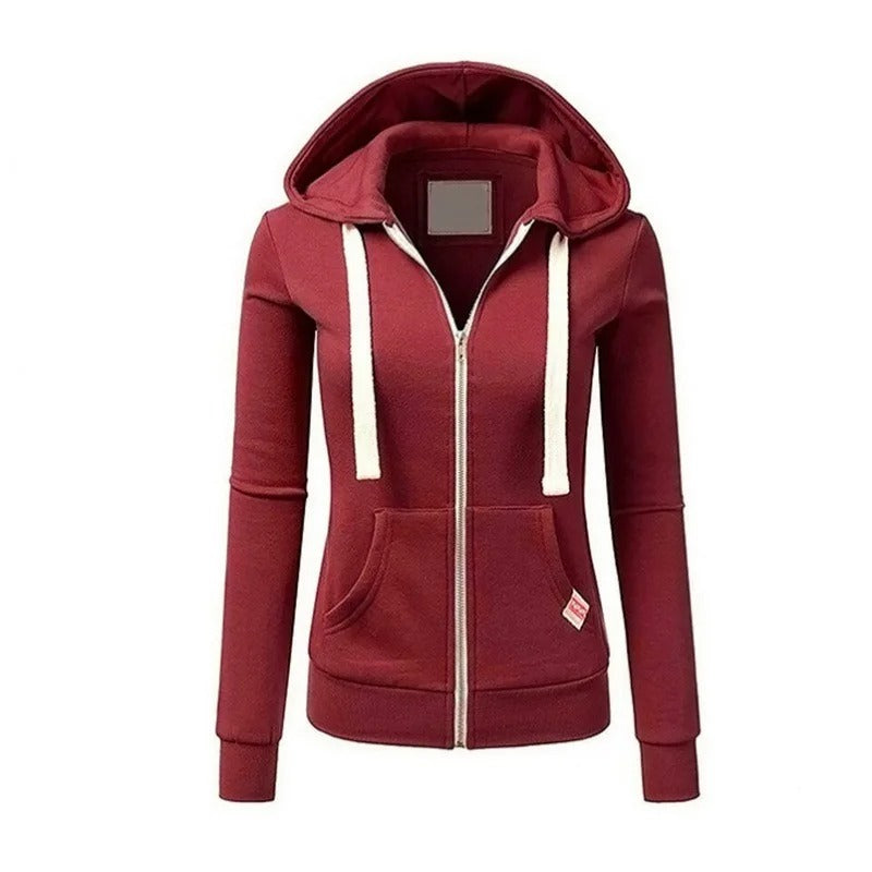 Ivyshape | Sweat Jacket with Hood for Women