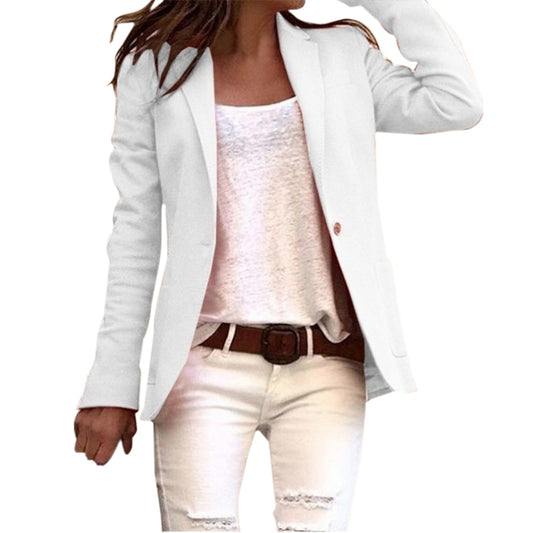 Ivyshape | Revers button, Slim, Long-sleeved, Blazer