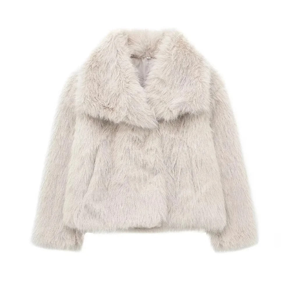 Ivyshape | Warmer Faux Fur Coat for Women