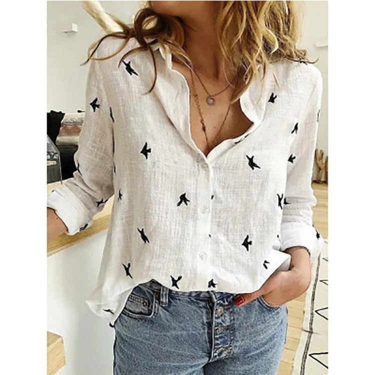 Ivyshape | Stylish and Casual Button-Down Blouse