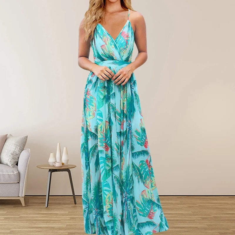 Ivyshape | Multicolored Printed Long Dress