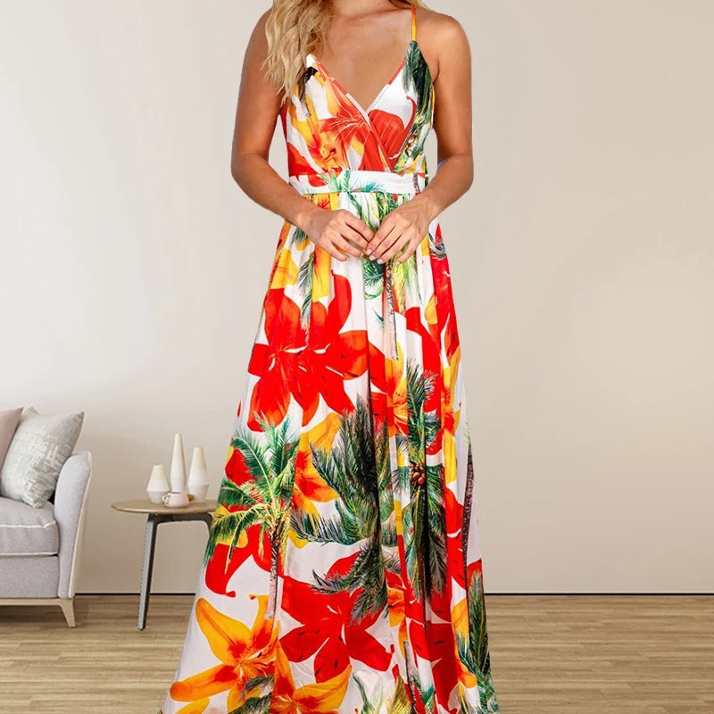 Ivyshape | Multicolored Printed Long Dress