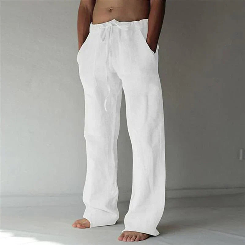 Ivyshape | Men's Baggy Linen Pants