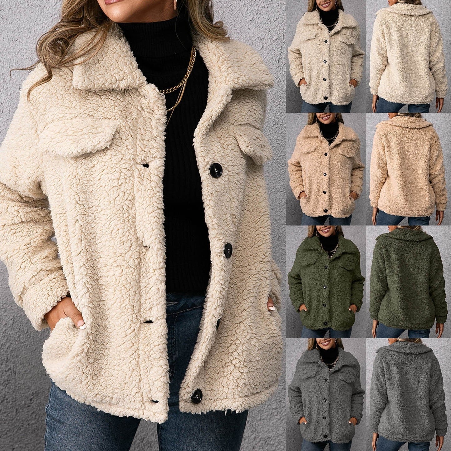 Ivyshape | Women's Teddy Jacket Made of Fleece