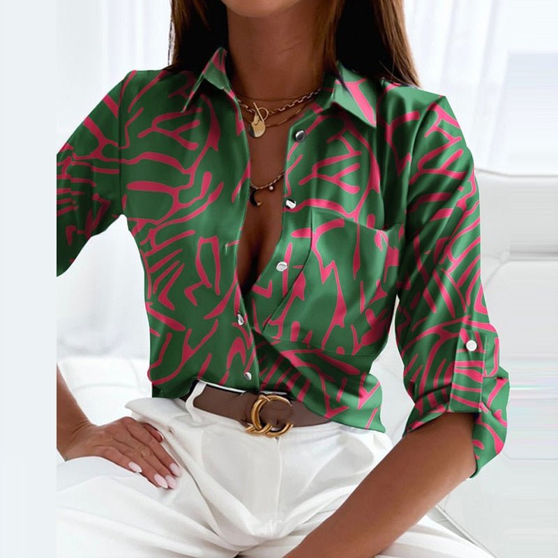 IvyShape | Blouse with Lapel Collar