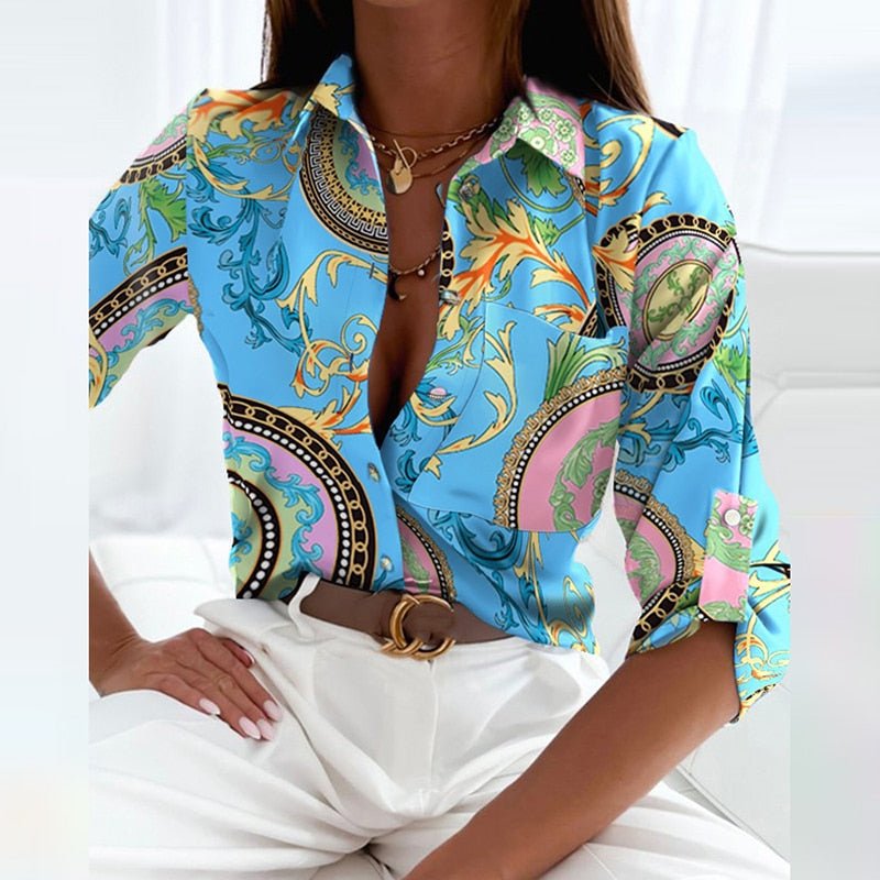IvyShape | Blouse with Lapel Collar