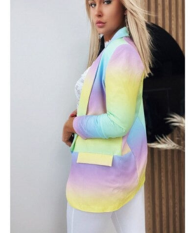 Ivyshape | Long Sleeve Tie-Dye Blazer