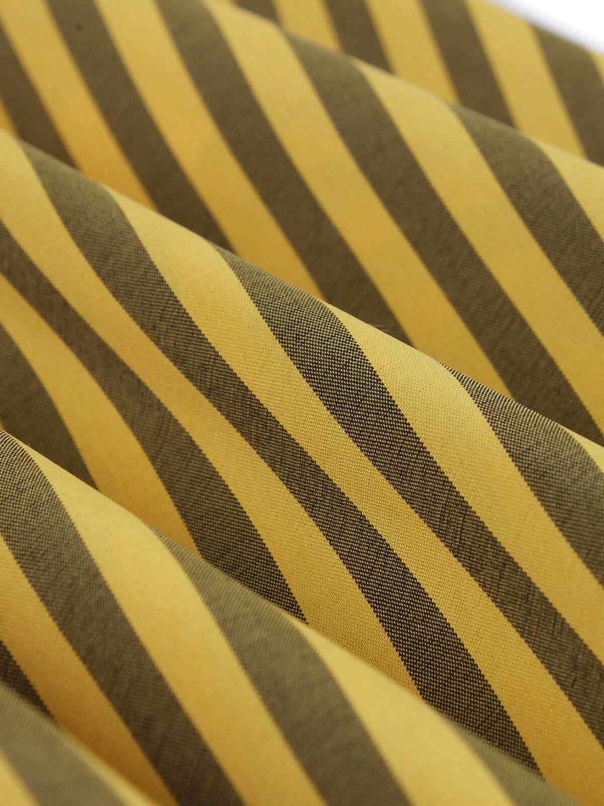 Yellow Bow Striped Swing Dress