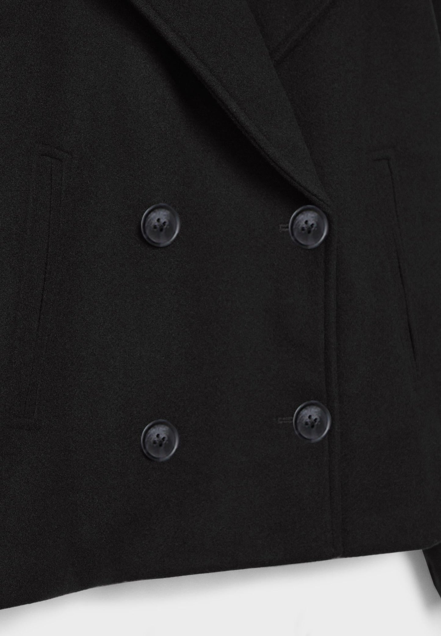 Ivyshape | Short Double-Breasted Coat