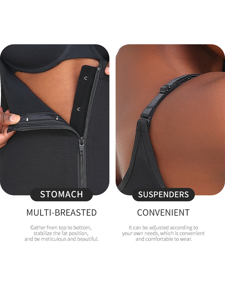 Zipper Tummy Control Back Support Body Shapewear
