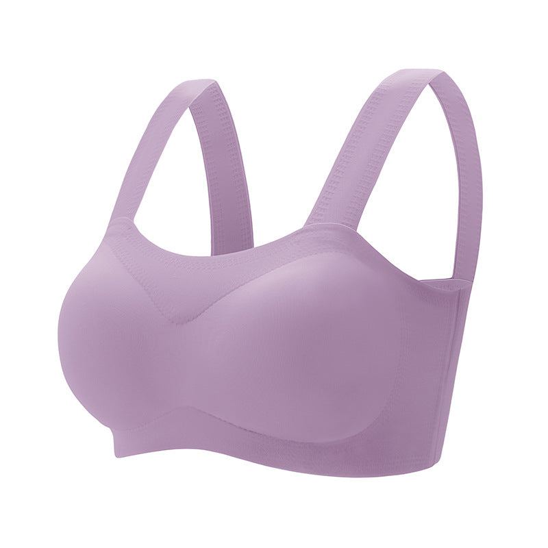 Low Back Smooth Breathable Seamless Wireless Bra Violet