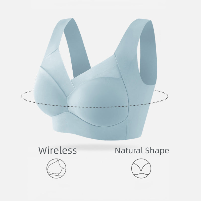 Women's Minimizer Mesh CrossOver Wireless Bra with Cooling, Seamless Smooth Comfort Wirefree Sport & T-Shirt Bra Minimizer