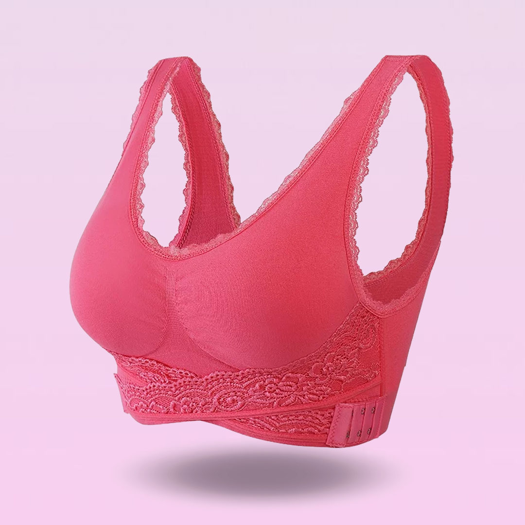 Comfy Front Cross Side Buckle Lace Bras
