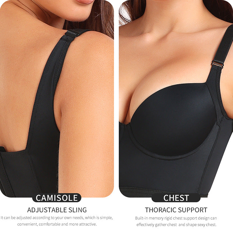 High support body-shaping vest style plus size sports bra