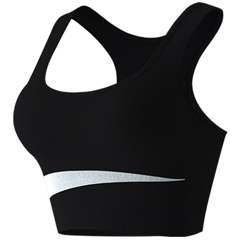 Women's sports bra without rims shock-proof vest fitness running yoga quick-drying sports bra