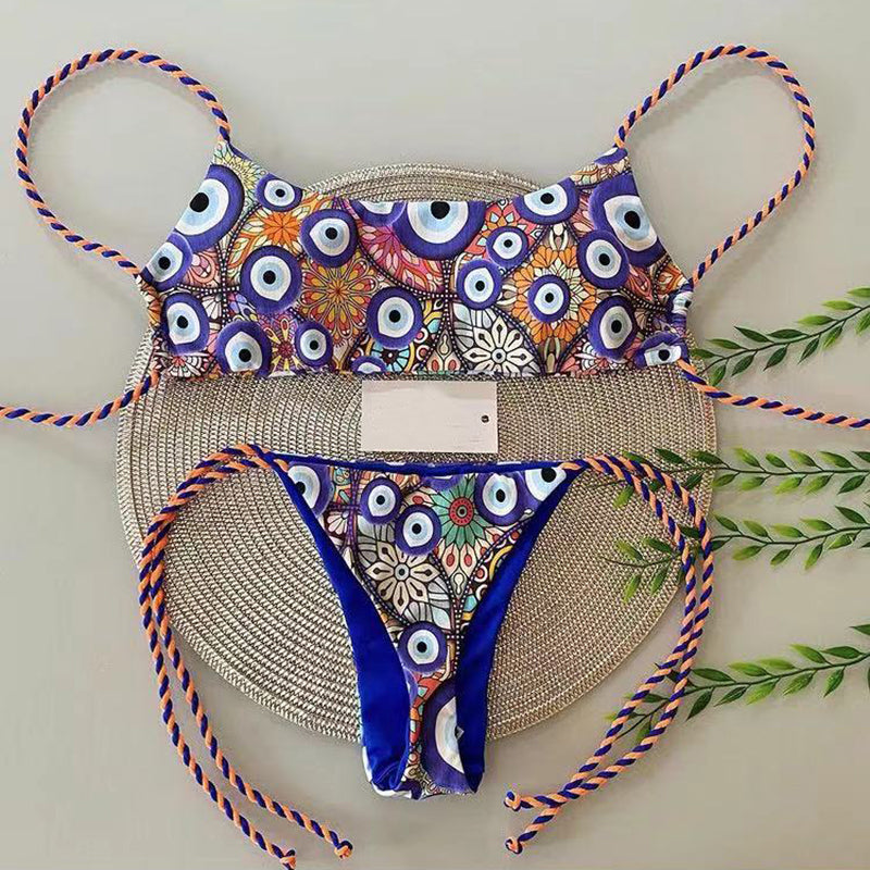 Leopard Print Bikini String Swimming Suit Beach Wear