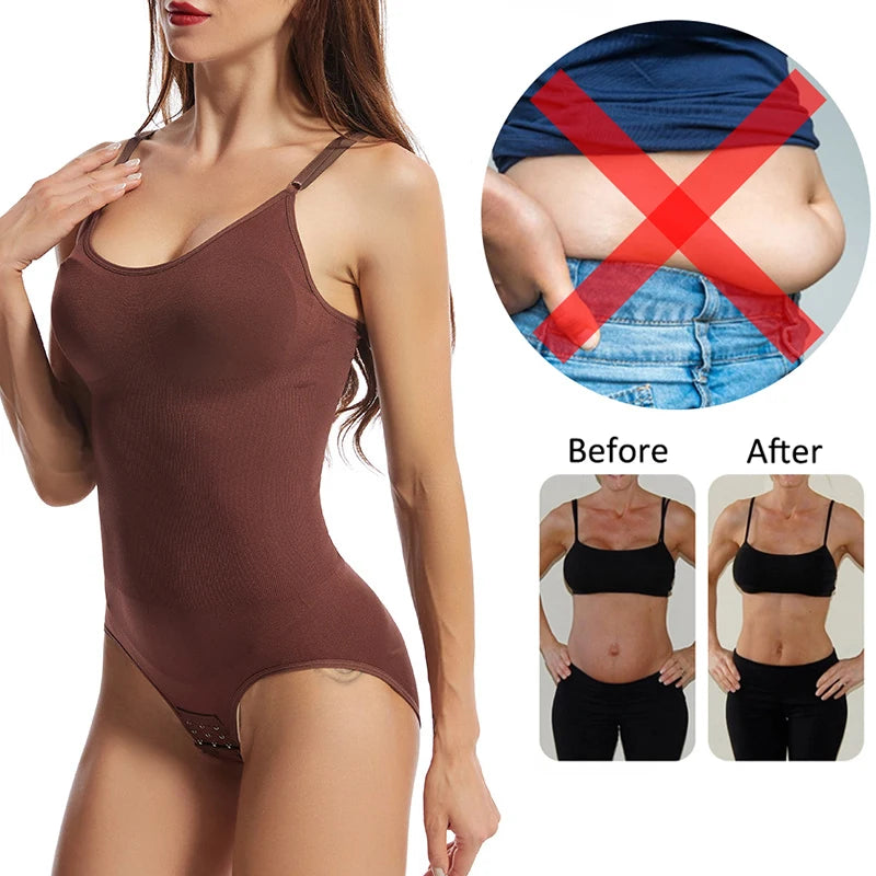 Women's Seamless Shapewear Bodysuit - Tummy Control, Butt Lifter, Invisible Slimming Underwear
