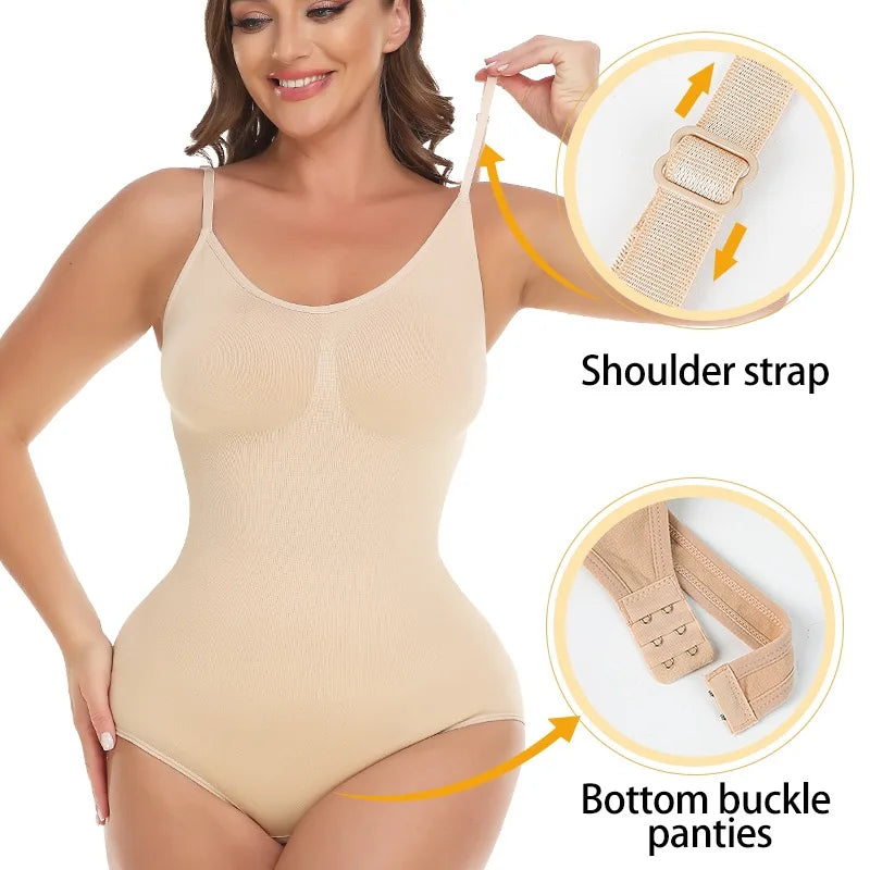 Women's Spaghetti Strap Bodysuit - Beautiful Back Shapewear